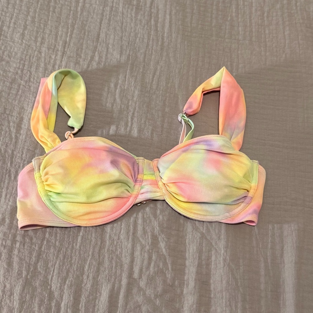Wild Fable Pastel Tie-Dye Bikini Top
